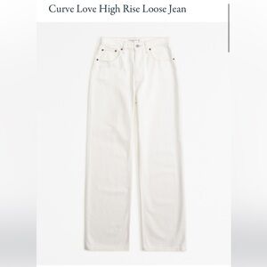 Abercrombie curve love high rise loose jeans brand new